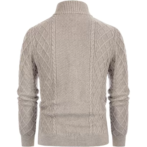 PJ Paul Jones Men's Casual Quarter-Zip Sweaters Cable Knit Thermal Pullover