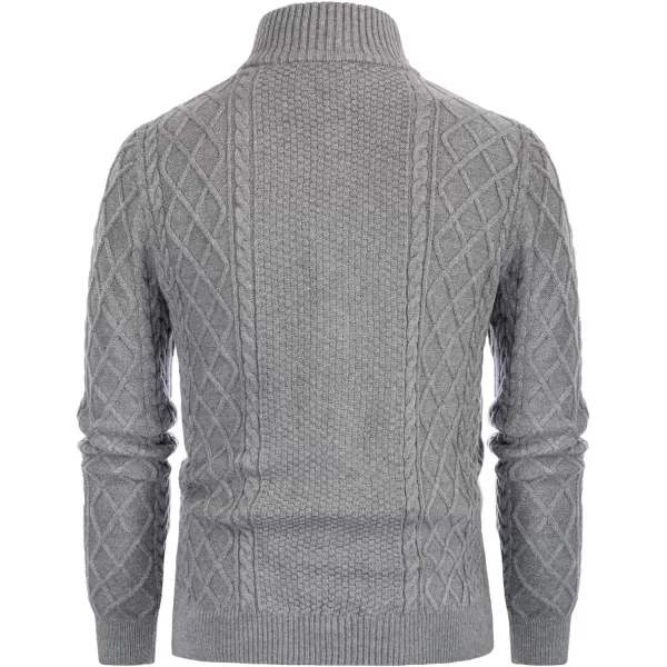 PJ Paul Jones Men's Casual Quarter-Zip Sweaters Cable Knit Thermal Pullover