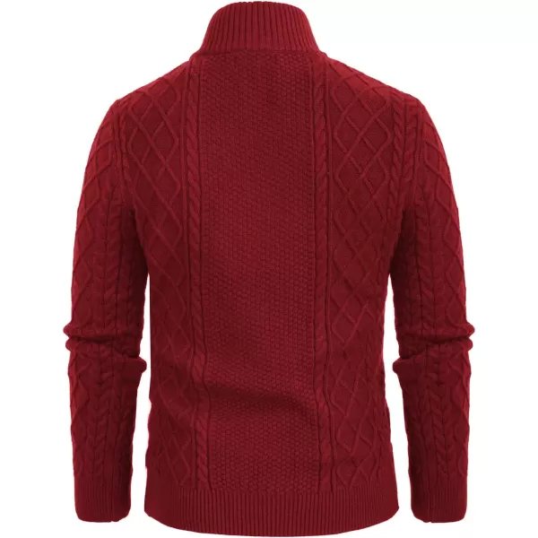 PJ Paul Jones Men's Casual Quarter-Zip Sweaters Cable Knit Thermal Pullover