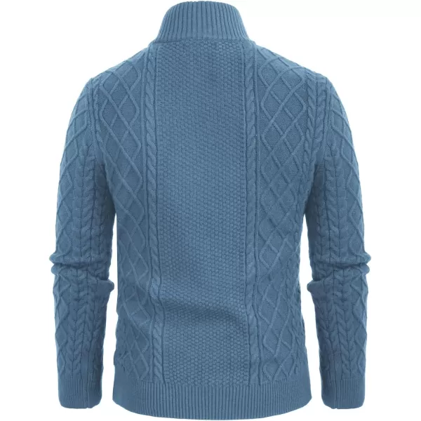 PJ Paul Jones Men's Casual Quarter-Zip Sweaters Cable Knit Thermal Pullover