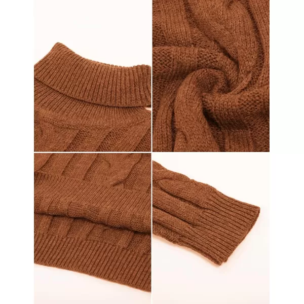 PJ Paul Jones Men's Casual Turtleneck Sweaters Cable Knit Thermal Pullover Sweater