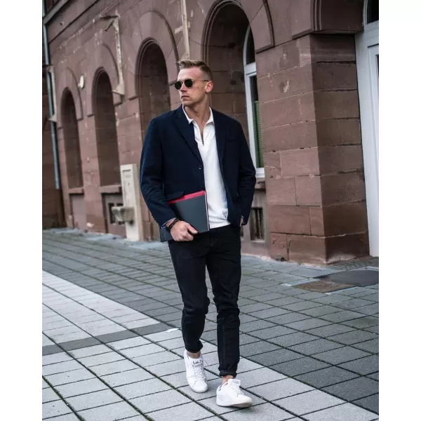 PJ Paul Jones Men's Cotton Twill Blazer Jacket Lightweight Casual Slim Fit Sport Coat