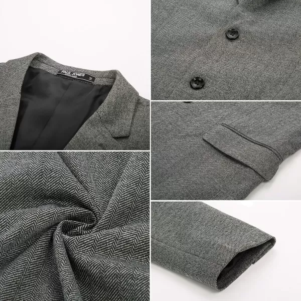 PJ Paul Jones Men's Herringbone Blazer Jacket Lightweight Casual Knit Sport Coat