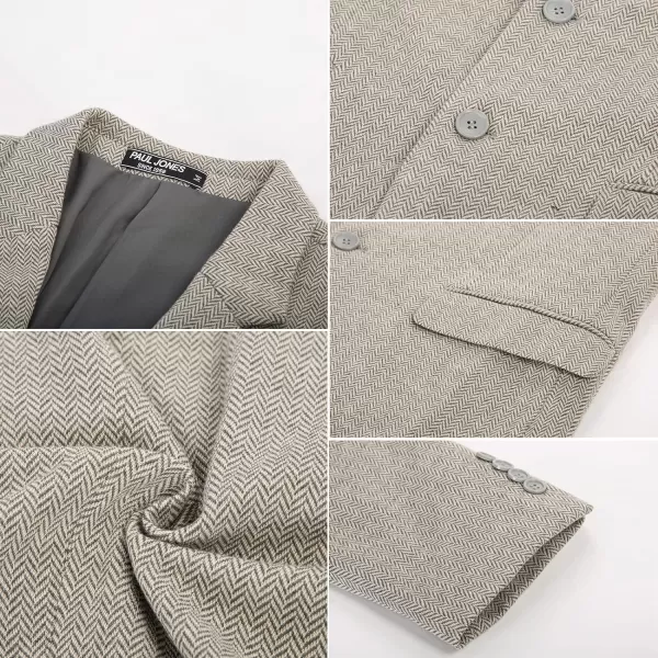 PJ Paul Jones Men's Herringbone Blazer Jacket Lightweight Casual Knit Sport Coat