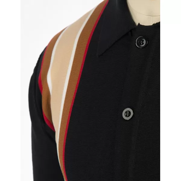 PJ Paul Jones Mens Knitting Stretch Golf Polo Shirts Lightweight Tee Shirts