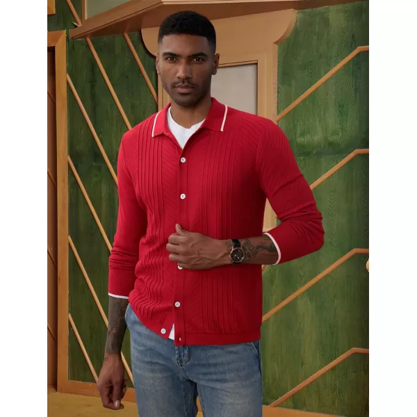 PJ Paul Jones Mens Knitting Stretch Golf Polo Shirts Lightweight Tee Shirts