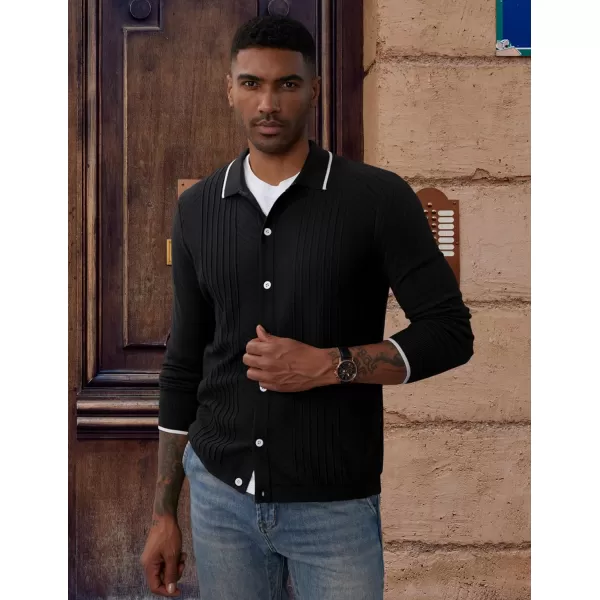 PJ Paul Jones Mens Knitting Stretch Golf Polo Shirts Lightweight Tee Shirts