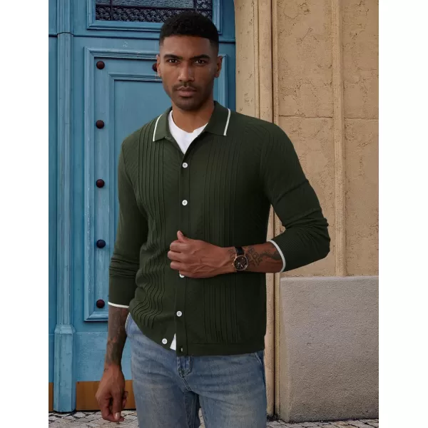 PJ Paul Jones Mens Knitting Stretch Golf Polo Shirts Lightweight Tee Shirts