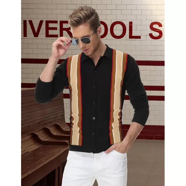 PJ Paul Jones Mens Knitting Stretch Golf Polo Shirts Lightweight Tee Shirts