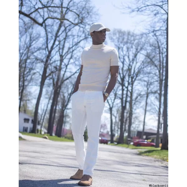 PJ Paul Jones Mens Mock Turtleneck Knit Pullover Sweater Short Sleeve Solid Knitwear Sweaters