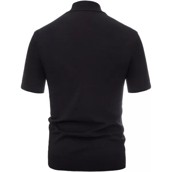 PJ Paul Jones Mens Mock Turtleneck Knit Pullover Sweater Short Sleeve Solid Knitwear Sweaters