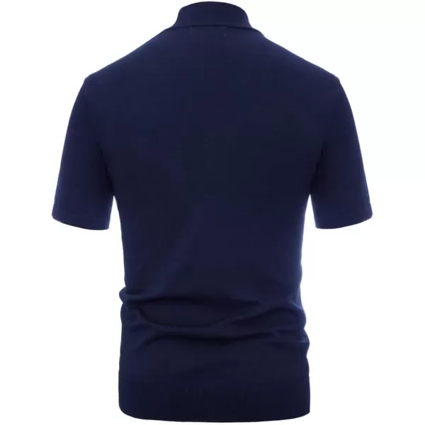 PJ Paul Jones Mens Mock Turtleneck Knit Pullover Sweater Short Sleeve Solid Knitwear Sweaters