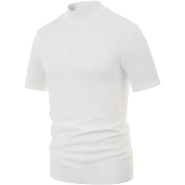 PJ Paul Jones Mens Mock Turtleneck Knit Pullover Sweater Short Sleeve Solid Knitwear Sweaters