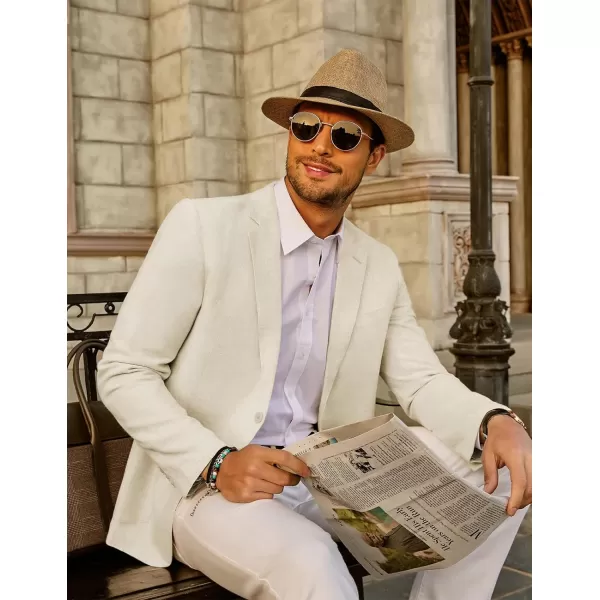 PJ Paul Jones Men's Slim Fit Lightweight Linen Jacket Tailored Blazer Sport Coat