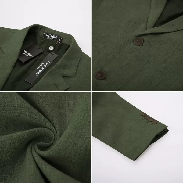 PJ Paul Jones Men's Slim Fit Lightweight Linen Jacket Tailored Blazer Sport Coat