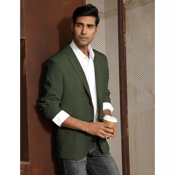 PJ Paul Jones Men's Slim Fit Lightweight Linen Jacket Tailored Blazer Sport Coat