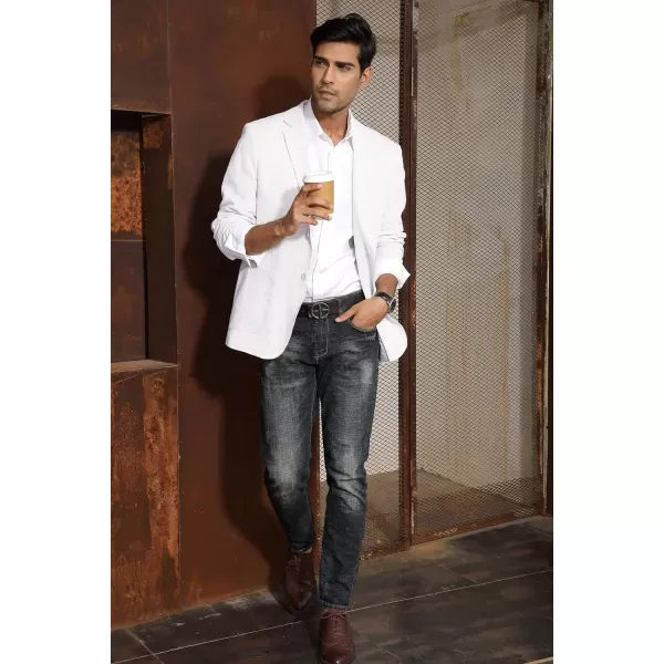 PJ Paul Jones Men's Slim Fit Lightweight Linen Jacket Tailored Blazer Sport Coat