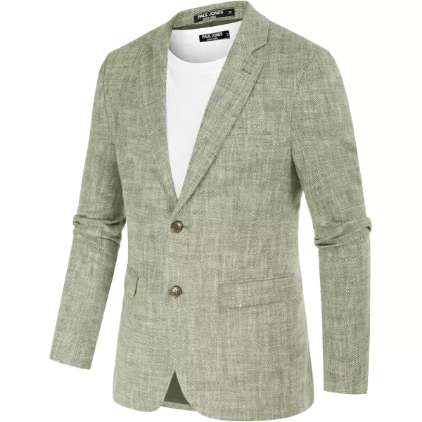 PJ Paul Jones Men's Slim Fit Lightweight Linen Jacket Tailored Blazer Sport Coat