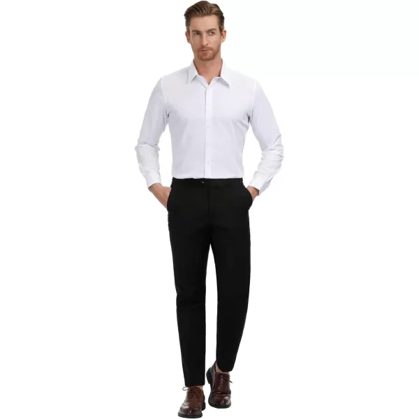 Paul Jones Men's Business Casual Long Sleeves Dress Shirts