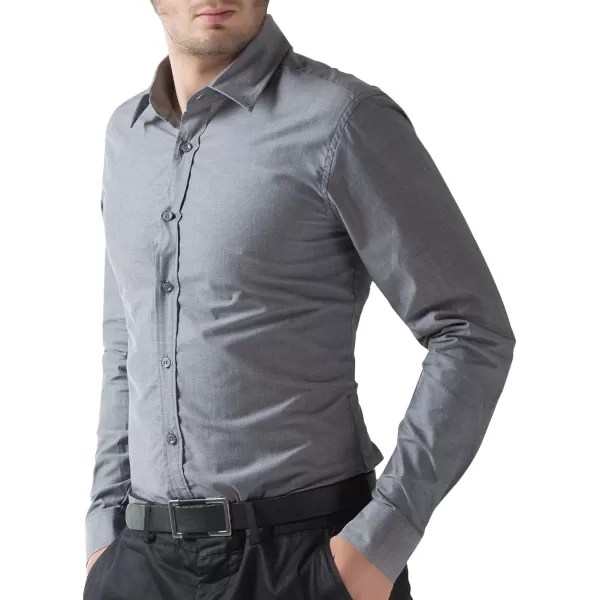 Paul Jones Men's Business Casual Long Sleeves Dress Shirts