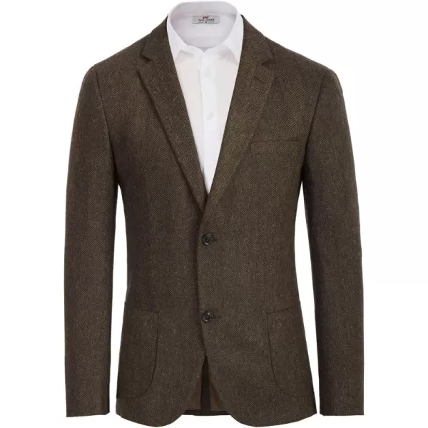 Herringbone Tweed Blazer British Wool Blend Sport Coat Jacket