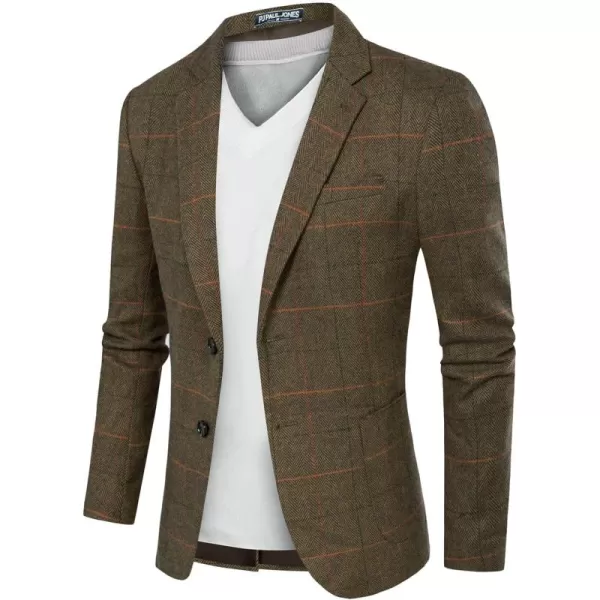 Herringbone Tweed Blazer British Wool Blend Sport Coat Jacket