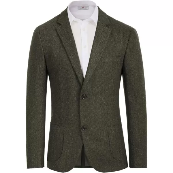 Herringbone Tweed Blazer British Wool Blend Sport Coat Jacket