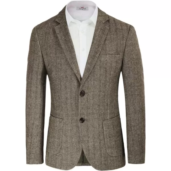 Herringbone Tweed Blazer British Wool Blend Sport Coat Jacket