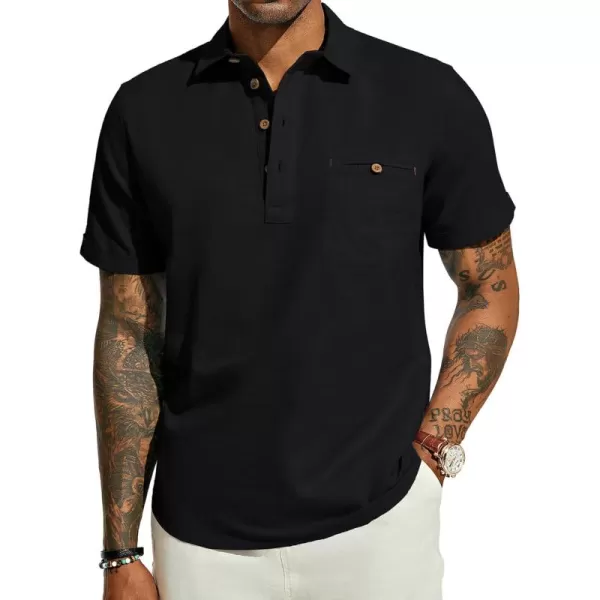 PJ PAUL JONES Men Cotton Linen Shirt Casual Short Sleeve Hippie Shirts Summer Beach Shirt Vacation Shirt with Pocket