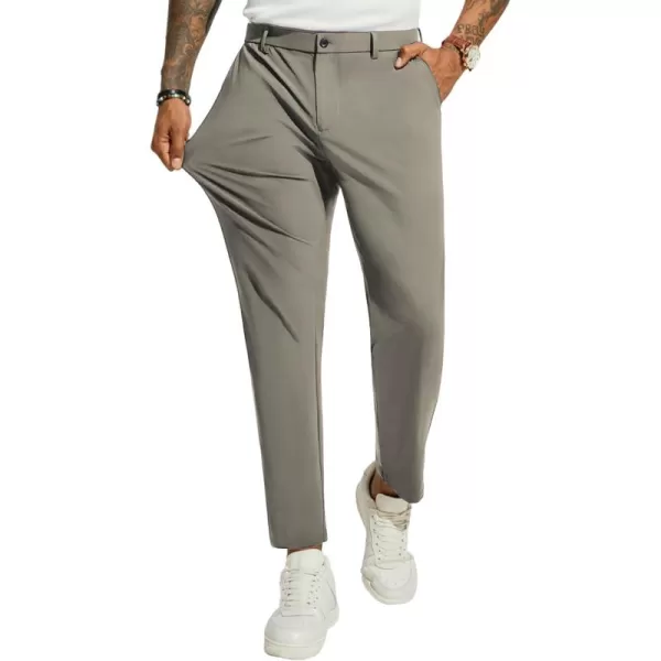 PJ PAUL JONES Men's 4 Way Stretch Golf Pants Casual Cropped Slim Fit Lightweight Pants Business Dress Pant Trousers