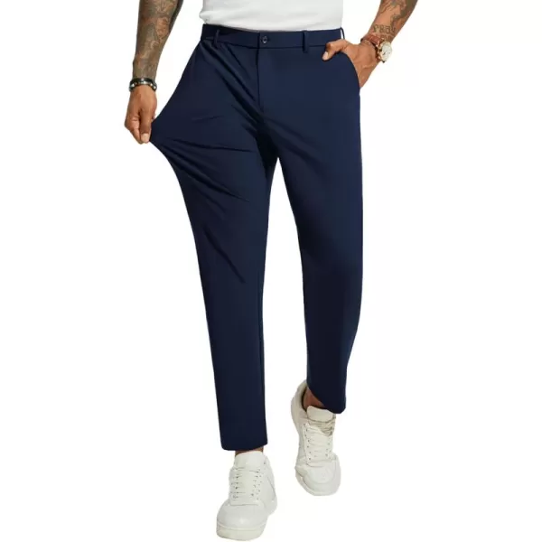 PJ PAUL JONES Men's 4 Way Stretch Golf Pants Casual Cropped Slim Fit Lightweight Pants Business Dress Pant Trousers