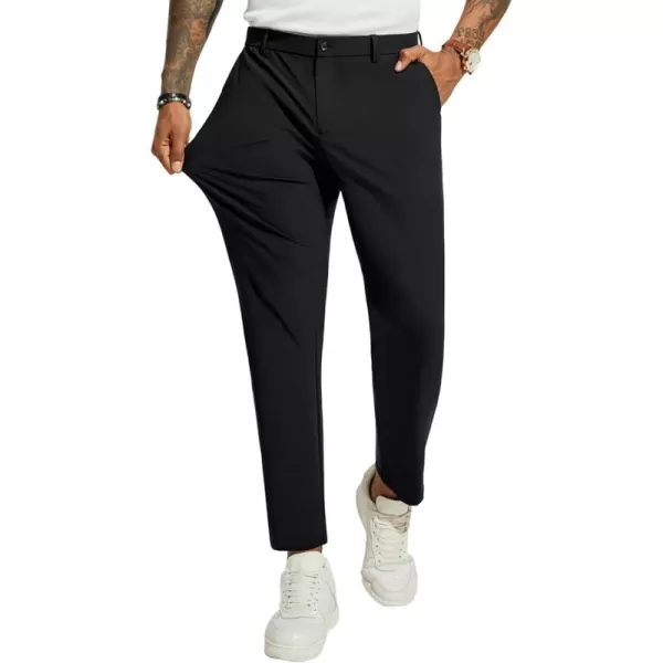 PJ PAUL JONES Men's 4 Way Stretch Golf Pants Casual Cropped Slim Fit Lightweight Pants Business Dress Pant Trousers