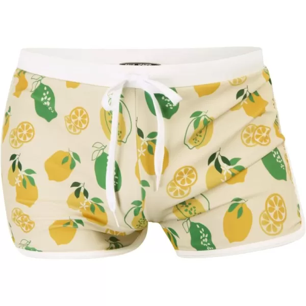 PJ PAUL JONES Men's 50s Vintage Tropical Print Swim Brief Square Leg Contrast Swimwear Swimsuit