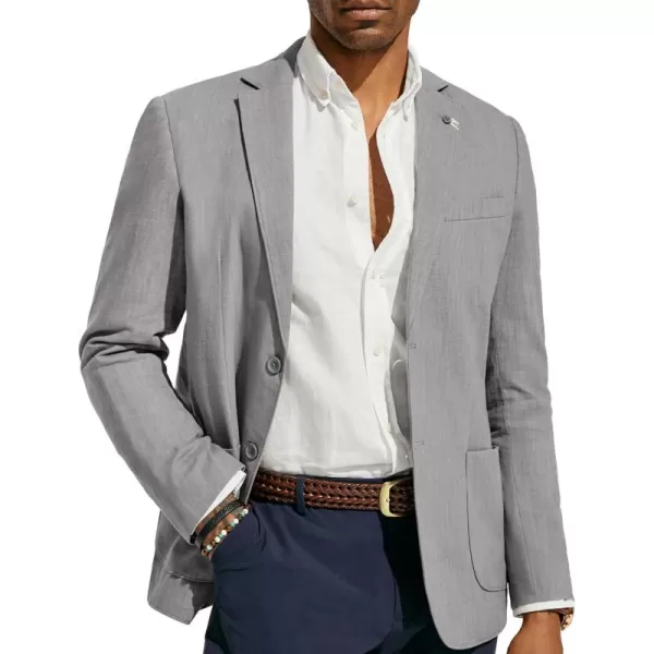 PJ PAUL JONES Mens Blazer Casual Cotton-Linen Sport Coat Lightweight 2 Button Unlined Suit Jackets