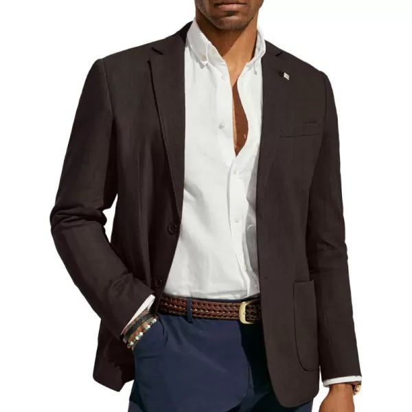 PJ PAUL JONES Mens Blazer Casual Cotton-Linen Sport Coat Lightweight 2 Button Unlined Suit Jackets