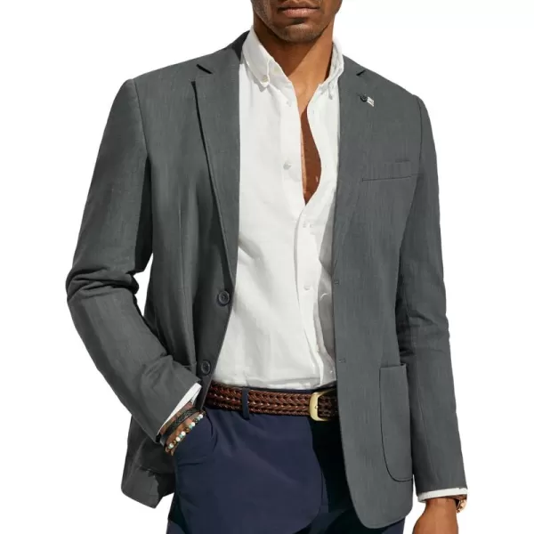 PJ PAUL JONES Mens Blazer Casual Cotton-Linen Sport Coat Lightweight 2 Button Unlined Suit Jackets
