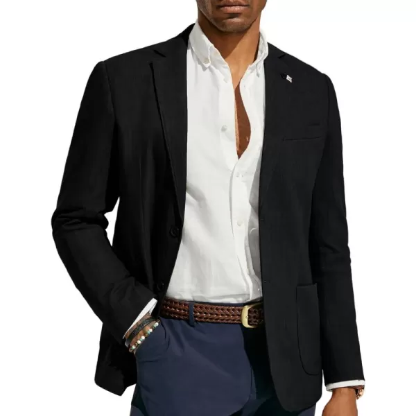 PJ PAUL JONES Mens Blazer Casual Cotton-Linen Sport Coat Lightweight 2 Button Unlined Suit Jackets