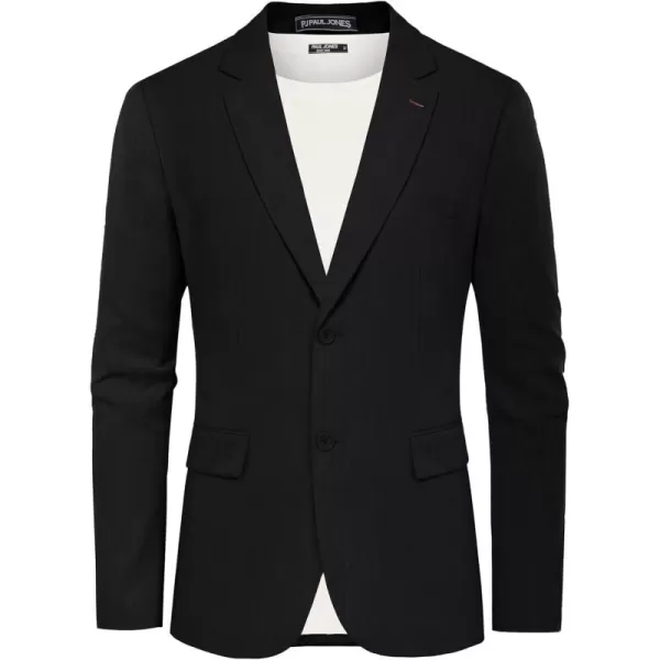 PJ PAUL JONES Mens Blazer Jacket Casual Herringbone Suit Jacket 2 Buttons Sports Coats for Wedding