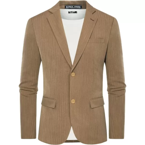 PJ PAUL JONES Mens Blazer Jacket Casual Herringbone Suit Jacket 2 Buttons Sports Coats for Wedding