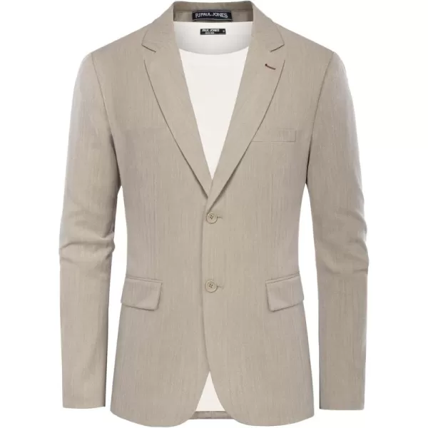 PJ PAUL JONES Mens Blazer Jacket Casual Herringbone Suit Jacket 2 Buttons Sports Coats for Wedding