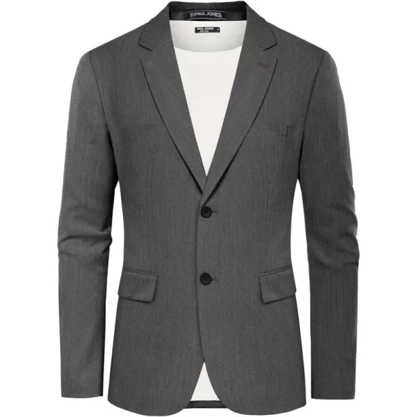 PJ PAUL JONES Mens Blazer Jacket Casual Herringbone Suit Jacket 2 Buttons Sports Coats for Wedding