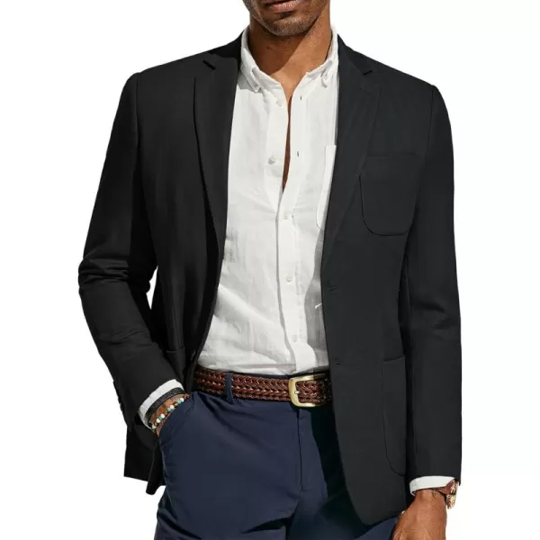 PJ PAUL JONES Men's Blazer Jacket Cotton Linen Sports Coats Regular Fit Two Buttons Herringbone Suit Jackets