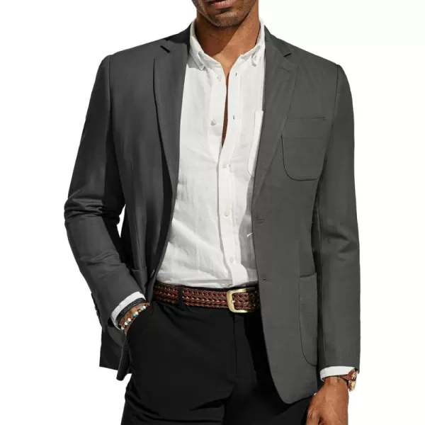 PJ PAUL JONES Men's Blazer Jacket Cotton Linen Sports Coats Regular Fit Two Buttons Herringbone Suit Jackets