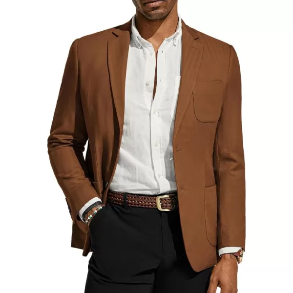 PJ PAUL JONES Men's Blazer Jacket Cotton Linen Sports Coats Regular Fit Two Buttons Herringbone Suit Jackets