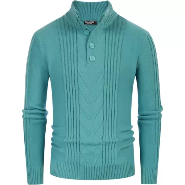 PJ PAUL JONES Men's Cable Knit Henley Pullover Sweater Thermal Jumper Sweaters