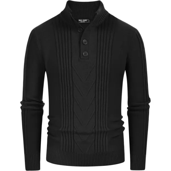 PJ PAUL JONES Men's Cable Knit Henley Pullover Sweater Thermal Jumper Sweaters
