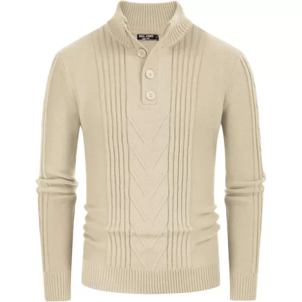 PJ PAUL JONES Men's Cable Knit Henley Pullover Sweater Thermal Jumper Sweaters