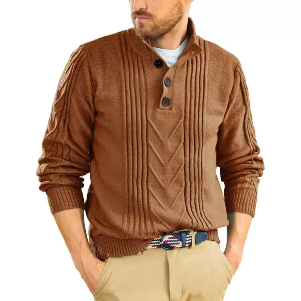 PJ PAUL JONES Men's Cable Knit Henley Pullover Sweater Thermal Jumper Sweaters