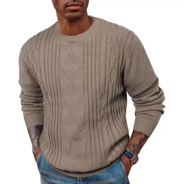 PJ PAUL JONES Mens Cable Knit Pullover Sweater Vintage Crewneck Warm Sweaters