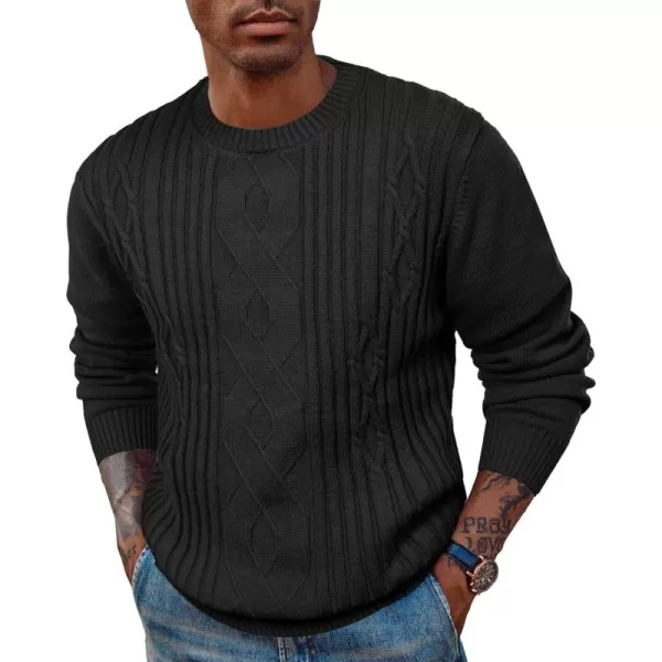 PJ PAUL JONES Mens Cable Knit Pullover Sweater Vintage Crewneck Warm Sweaters